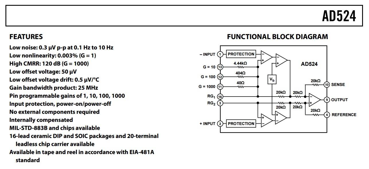 AD524 Analog Device