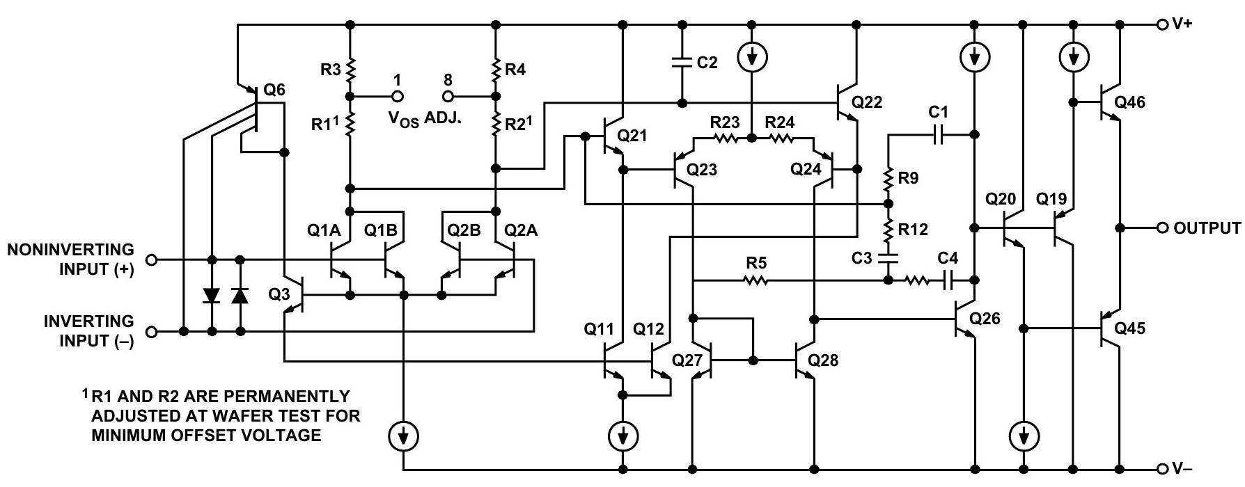 schéma électronique OP27