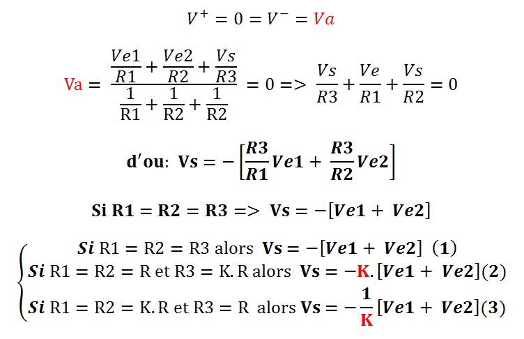 équation sommateur