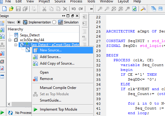 Projet électronique FPGA Détecteur d'une séquence parallele pinout 1