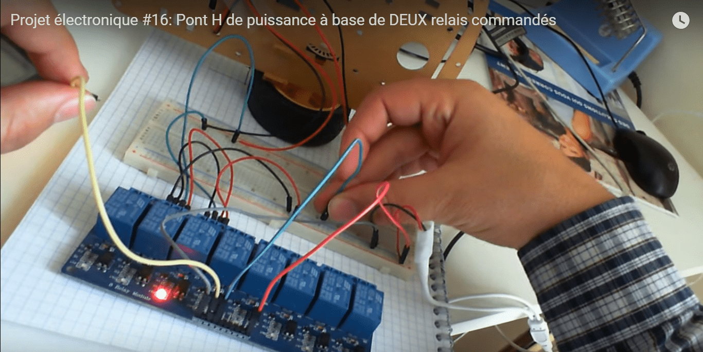 Pont H de puissance à base de DEUX relais commandés – Commande du sens de rotation d’un moteur à CC_photo du projet 2