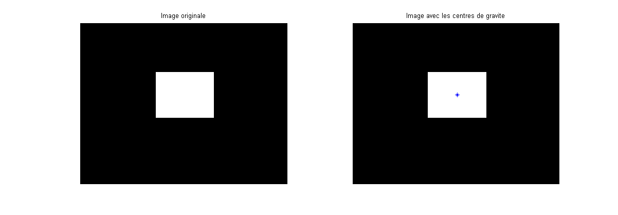 Projets Matlab et Microcontrôleur 3 Reconnaissance des couleurs avec matlab et Arduino 2-2-exemple centre de gravité 1