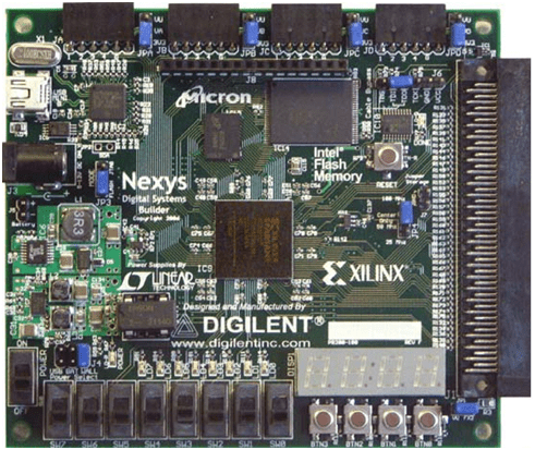 Projet électronique FPGA 8 Commande d-un moteur à CC – V2 - carte Xilinx utilisée pour la génération du signal PWM