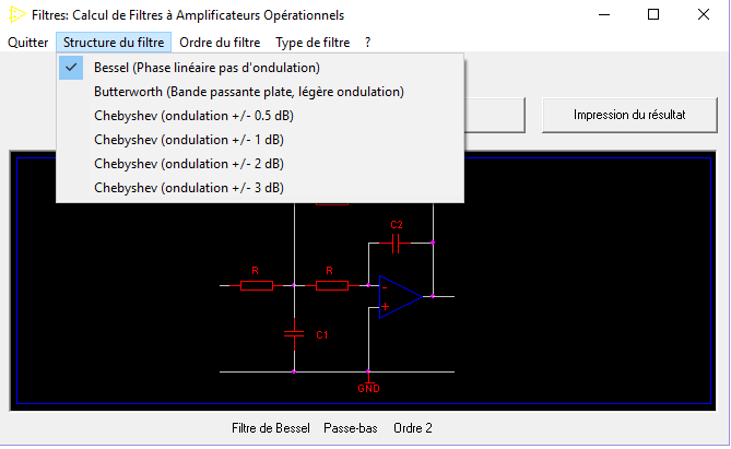 structure du filtre