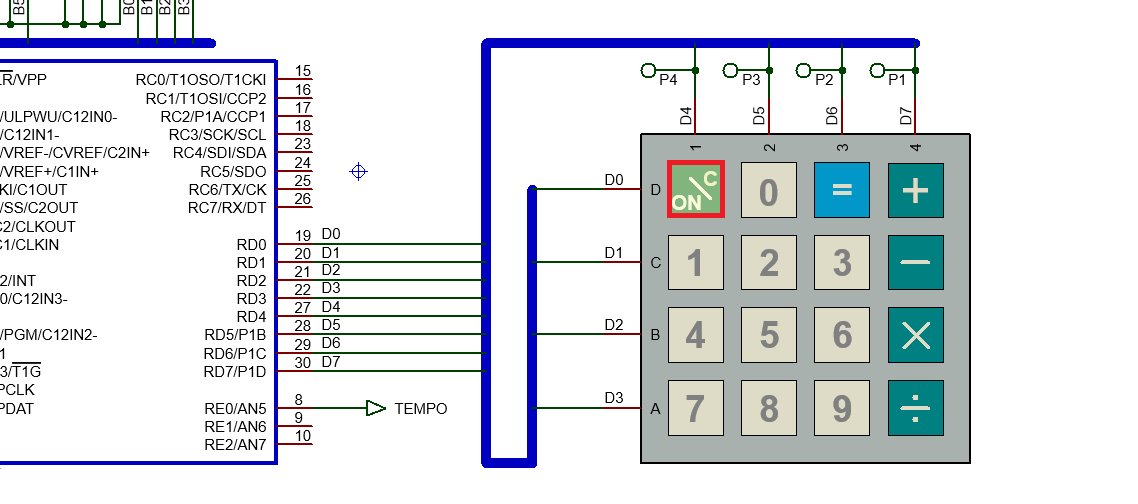 Clavier 4x4 keypad