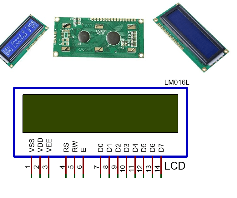 LCD LM016L 1