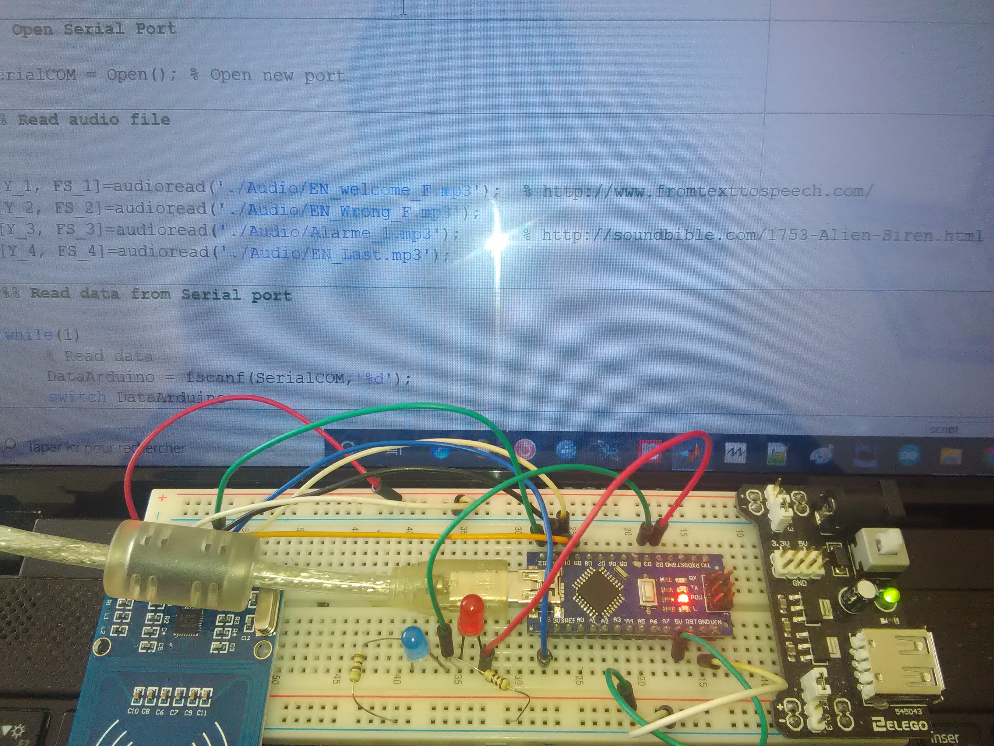 Projet RFID Contrôle d'accès à assistance vocale avec Arduino et Matlab (2)