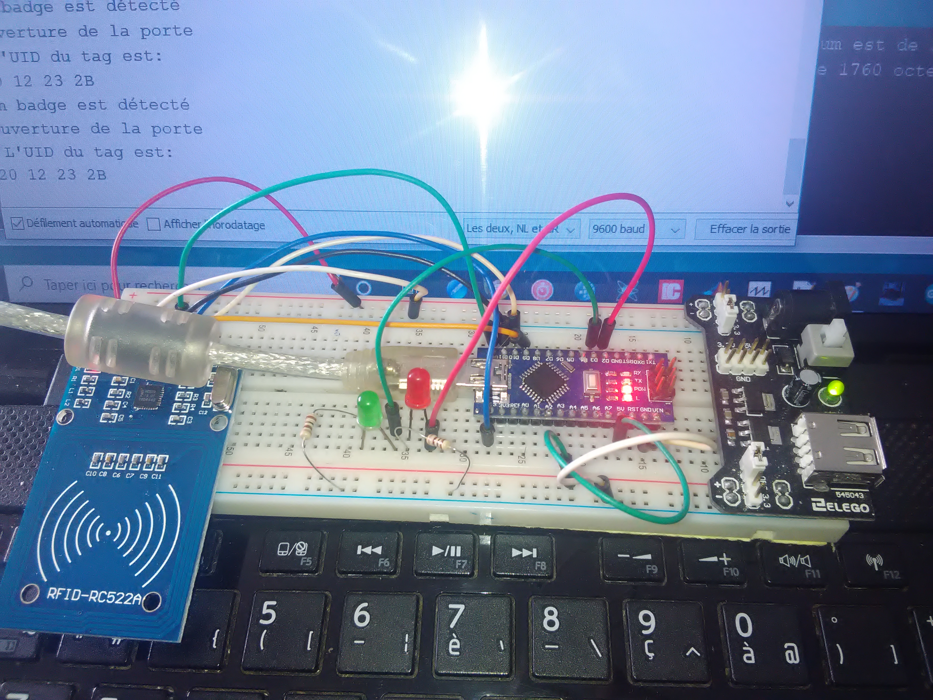 RFID Contrôle d'accès par badge avec Arduino - Prototype (3)