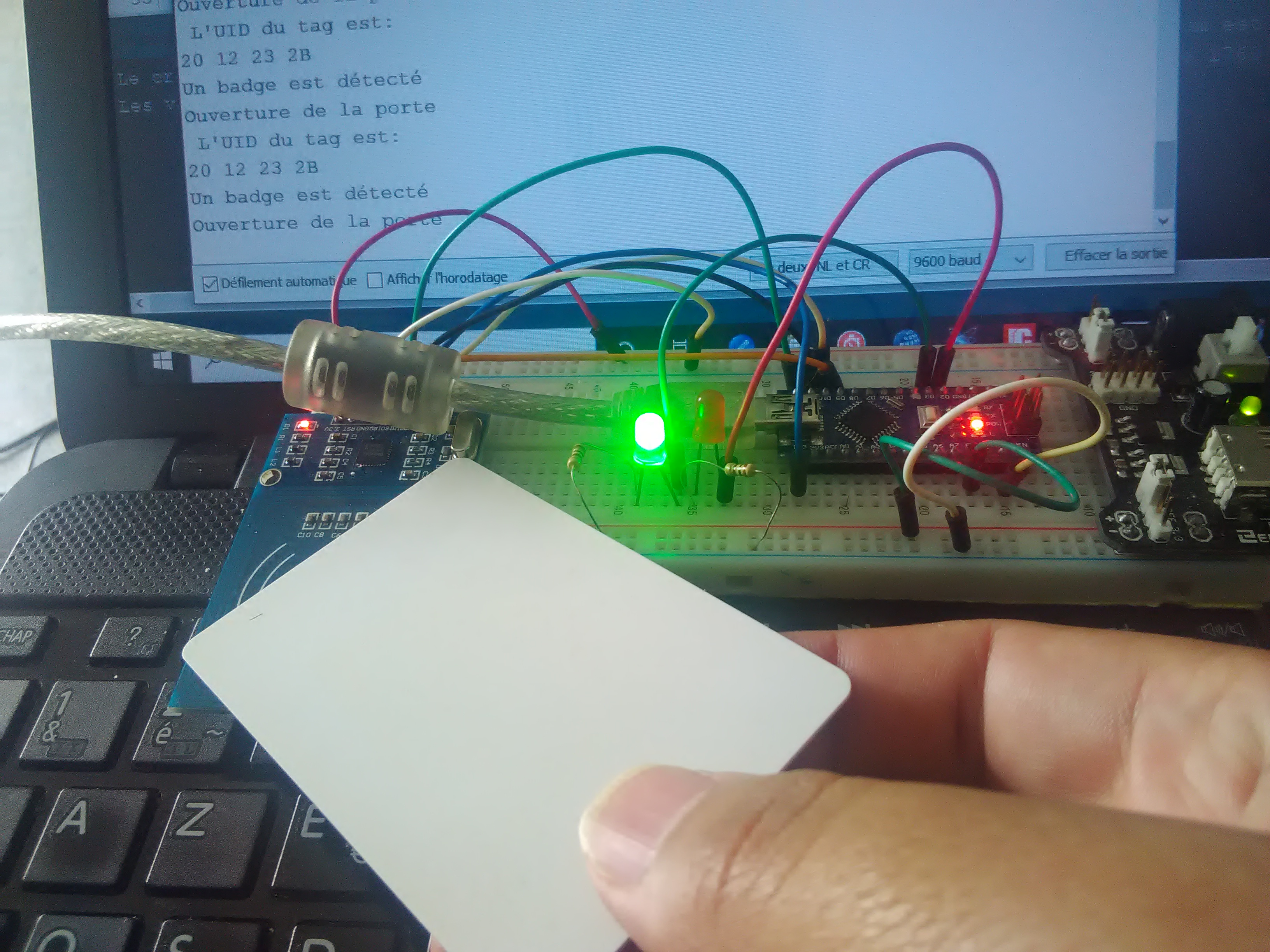 RFID Contrôle d'accès par badge avec Arduino - Prototype (4)