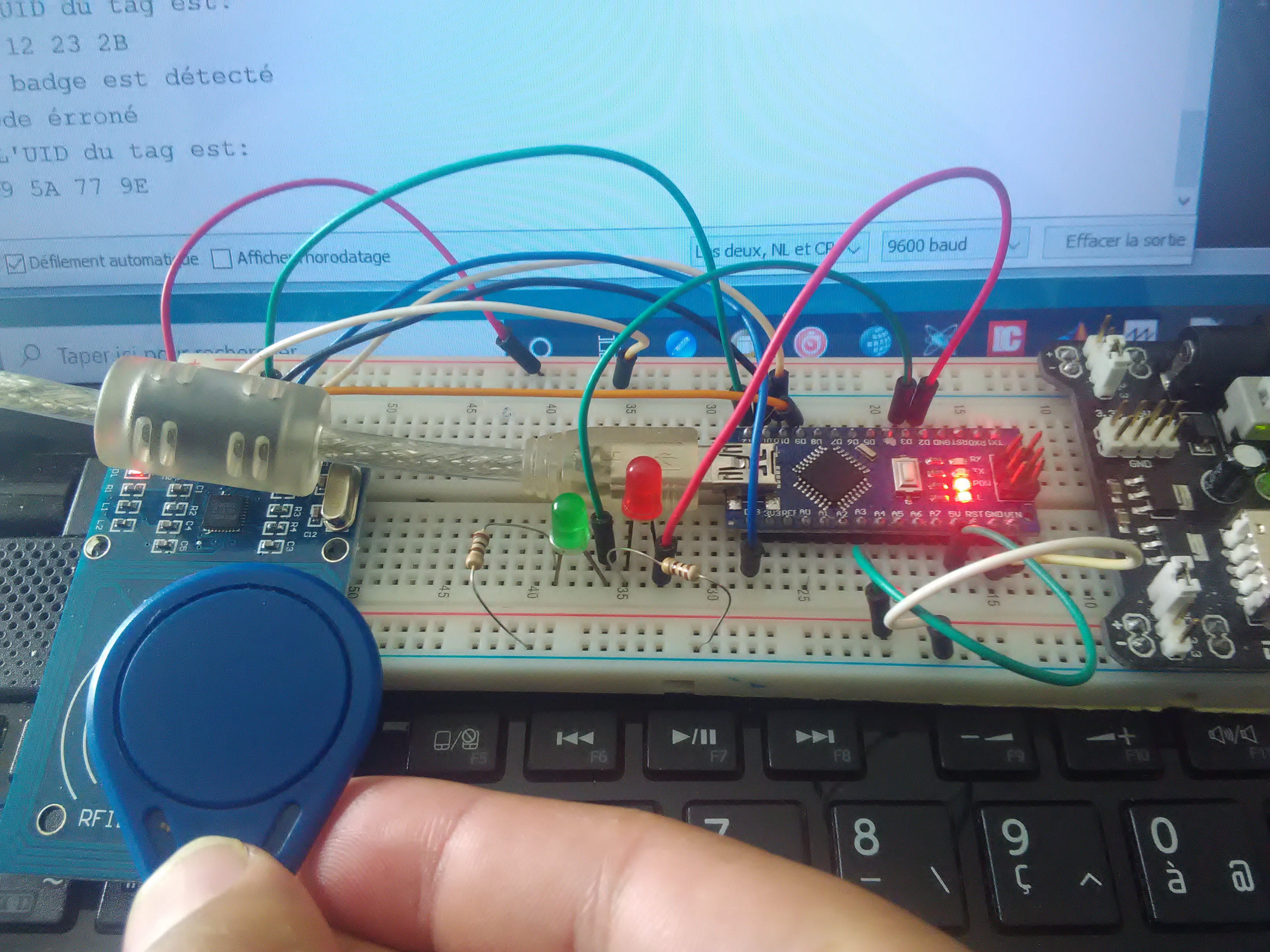 RFID Contrôle d'accès par badge avec Arduino - Prototype (5)