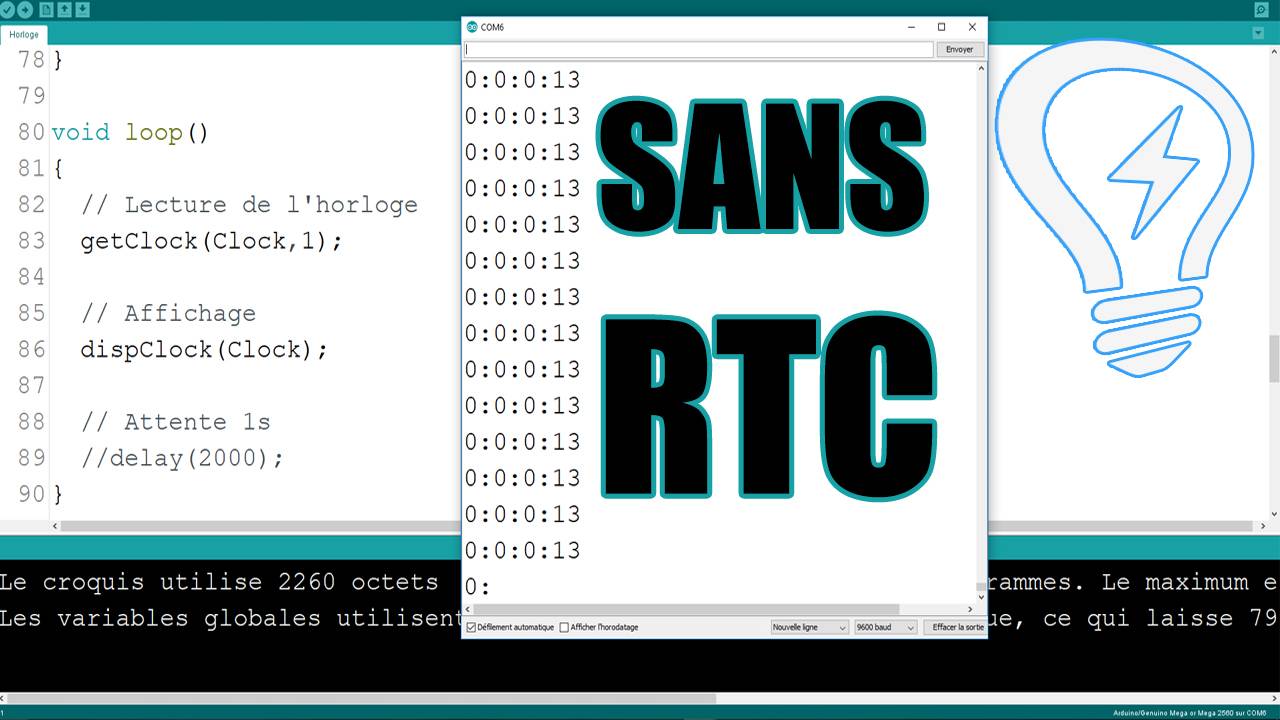 Projet horloge simple avec Arduino sans RTC GPS V1