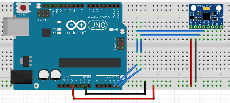 Montage Arduino GY-521