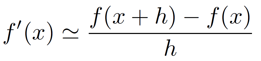 Approximation par une différence finie Forward 