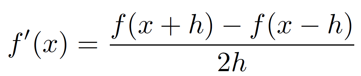 Approximation par une différence finie centrée